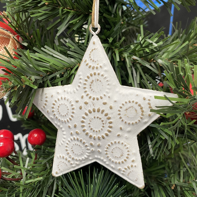 Christmas Patterned Star Tree Decoration photo
