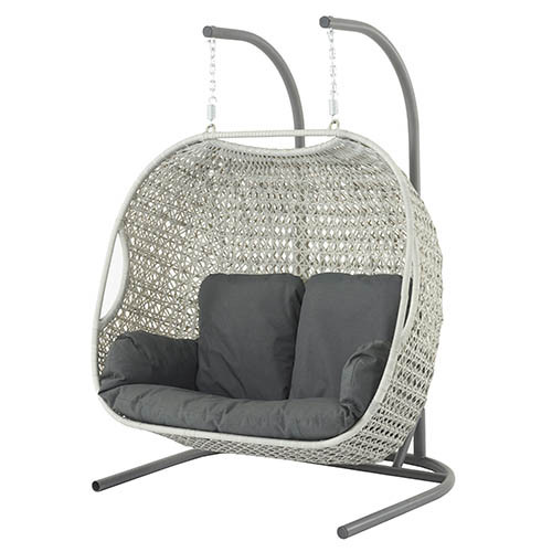 Bramblecrest Monterey Dove Grey Double Hanging Cocoon- OUT OF STOCK photo