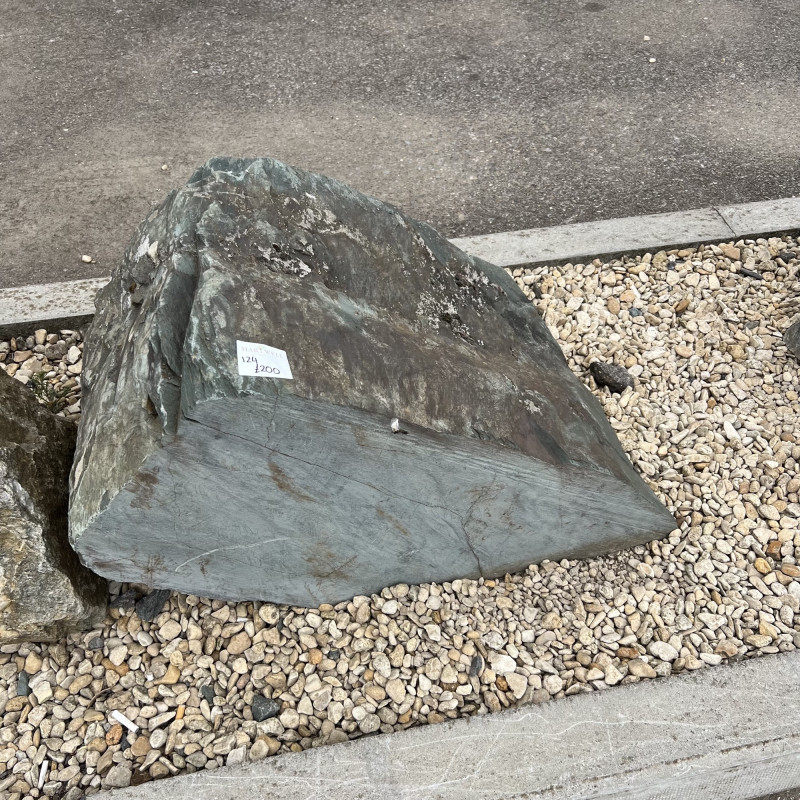 #124 Green Slate Part Polished (Standing Stone)