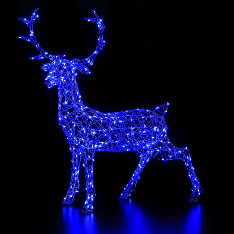 1.4M WOBURN STAG 300 LEDS WHITE RATTAN COLOUR CHANGEABLE photo