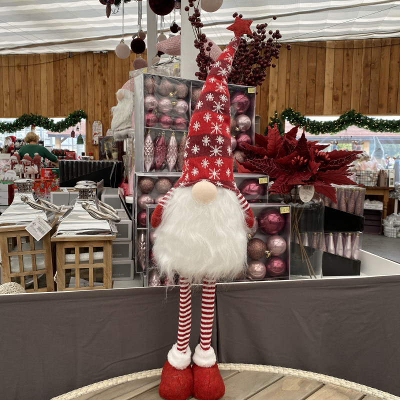 Christmas Tall LED Gonk with Legs- Red photo