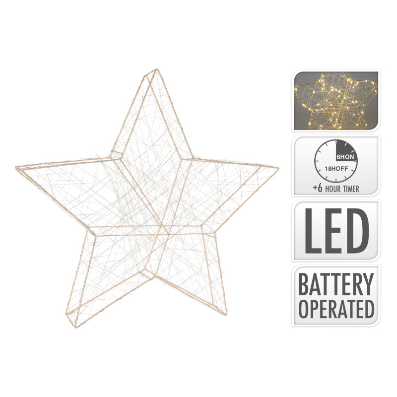 Star Standing 60 Micro Warm White LEDS 50x50CM- Prices Coming Soon photo