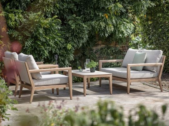 Maine 2 Seat Sofa Set with 2 Sofa Chairs & Rectangle Coffee Table