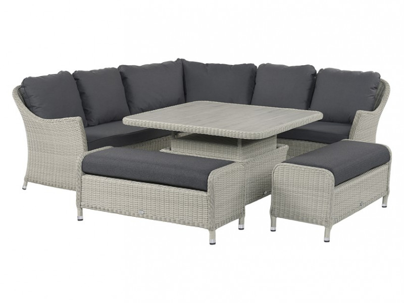 Monterey Sofa Set with Square Adjustable Table and 2 Benches photo