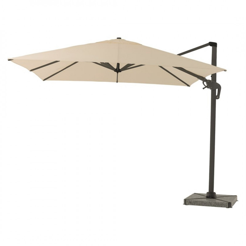 Bramblecrest Chichester Sand 3.0 x 3.0m Square Cantilever Parasol, Cover & Base