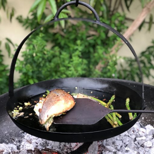 Flat Bottomed Hanging Skillet Pan photo