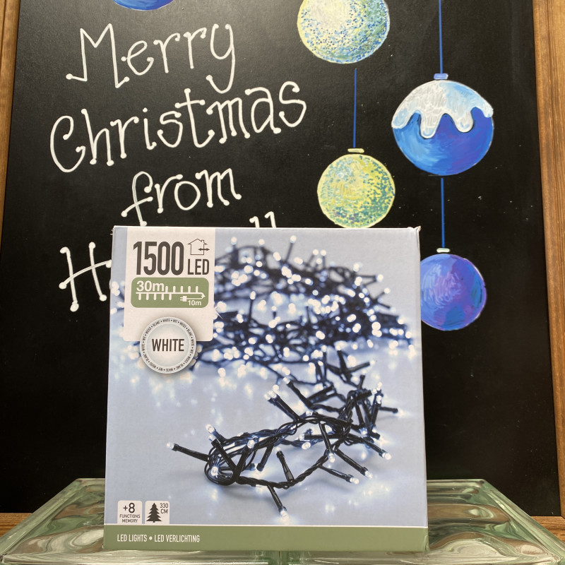 Christmas 1500 LED Outdoor Lights 30m White photo