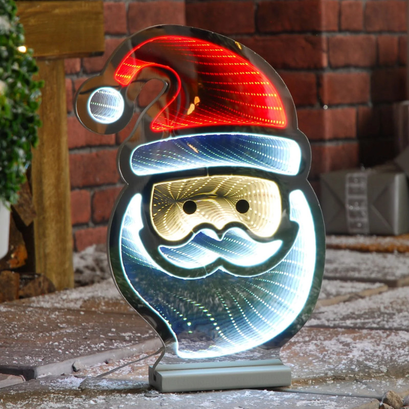 40CM SANTA FACE INFINITY LIGHT- Prices Coming Soon photo